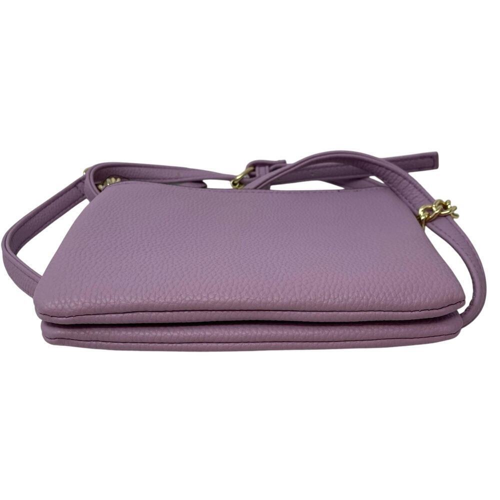 Nanette Lepore Womens Purple Leather Adjustable Strap Crossbody Purse With Tags - Picture 3 of 5